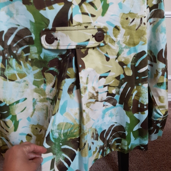 Ruby Rd. Green and Brown Utility Jacket - Picture 8 of 13